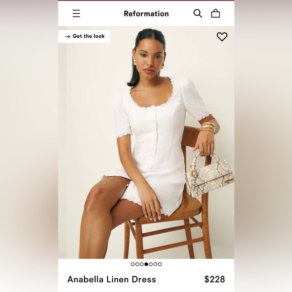 Reformation Dresses & Skirts - Reformation Cream Anabella Mini Dress